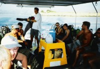 Foto Tauchboot voller erfahrener Taucher